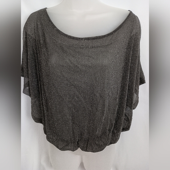 2/$30 RUE21 Shimmering Gray Formal Flowy Sheer Blouse (#1,015) - Picture 1 of 6